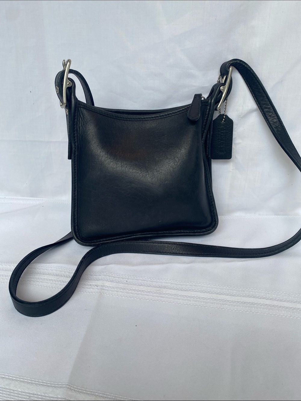 Vintage Coach 6610 Mini Janice Black Leather Crossbody Bag - Picture 2 of 6